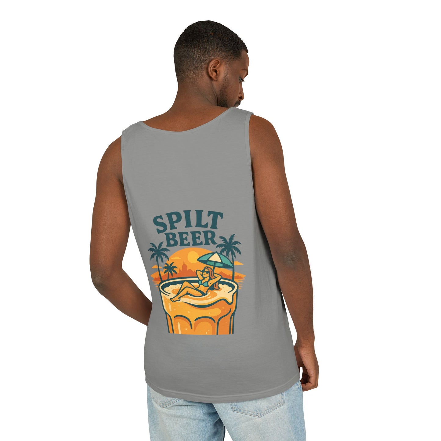 Unisex Spilt Beer Tank Top