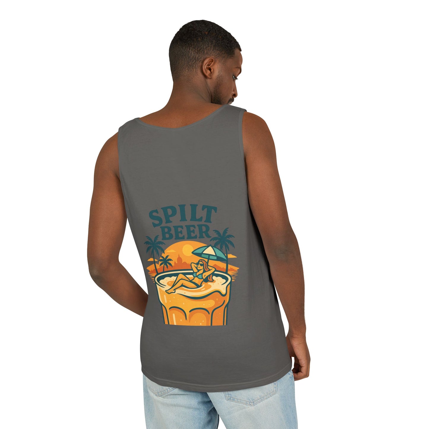 Unisex Spilt Beer Tank Top