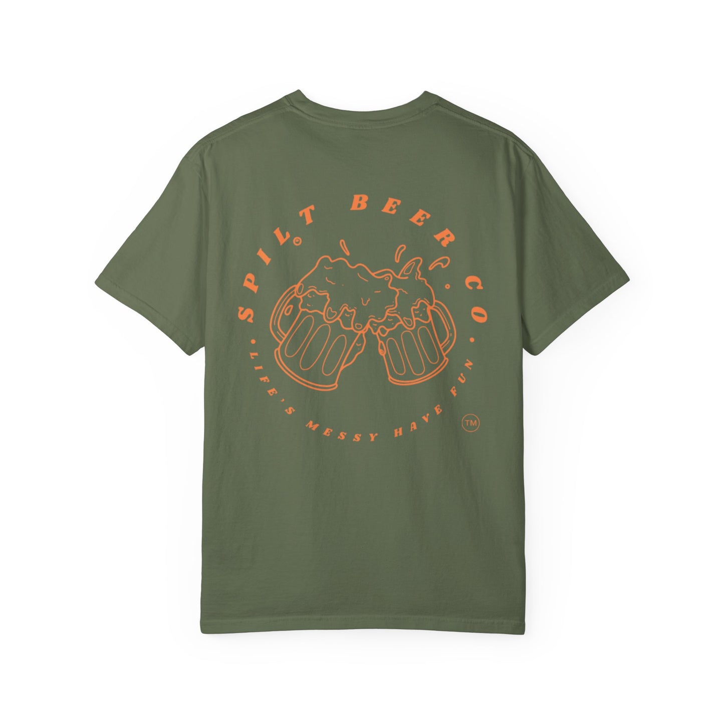 Spilt Beer Graphic Tee/Orange Logo