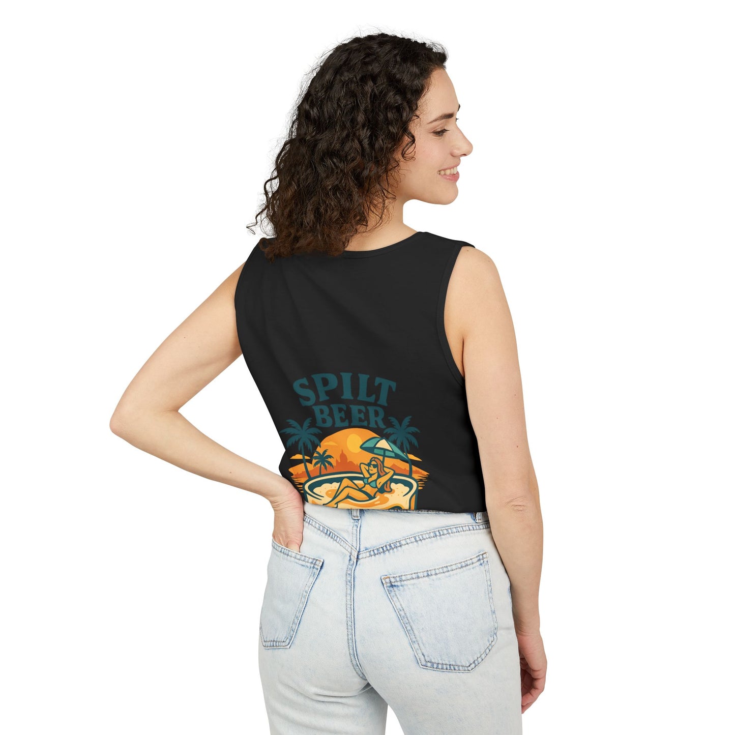 Unisex Spilt Beer Tank Top