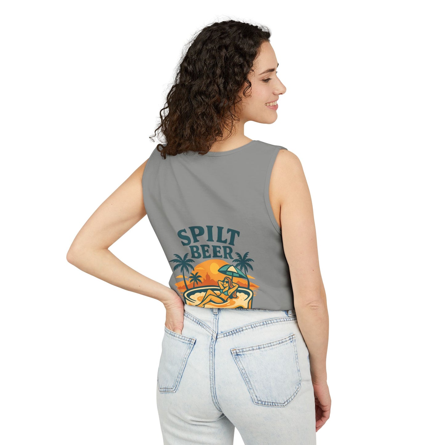 Unisex Spilt Beer Tank Top