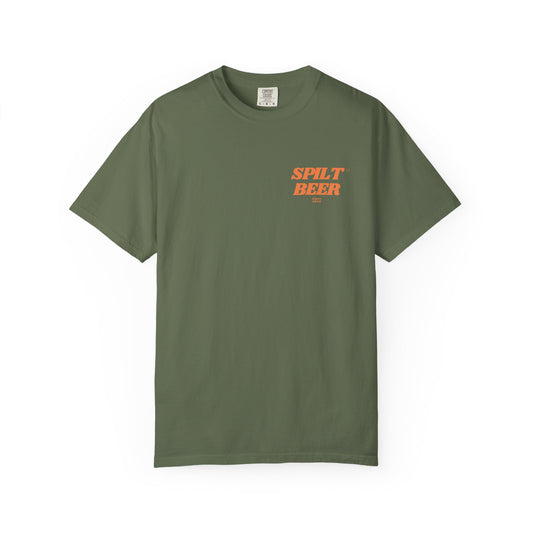 Spilt Beer Graphic Tee/Orange Logo