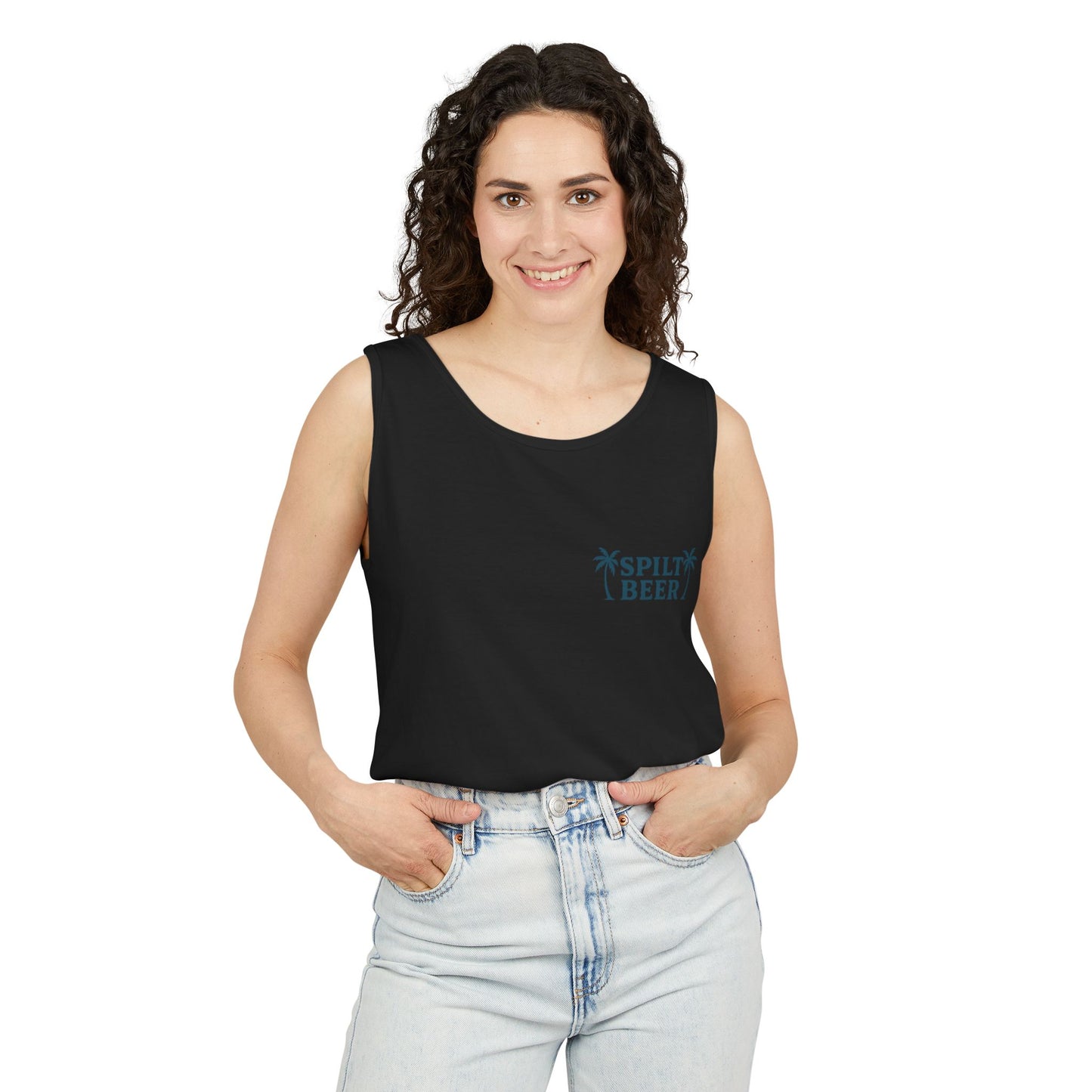 Unisex Spilt Beer Tank Top