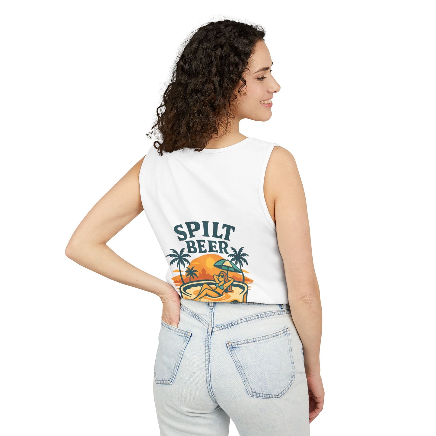 Unisex Spilt Beer Tank Top