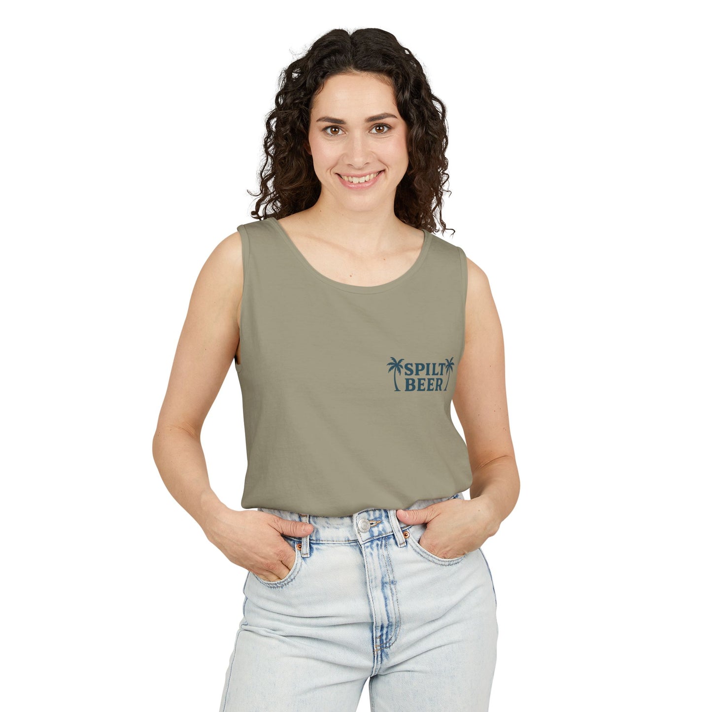 Unisex Spilt Beer Tank Top