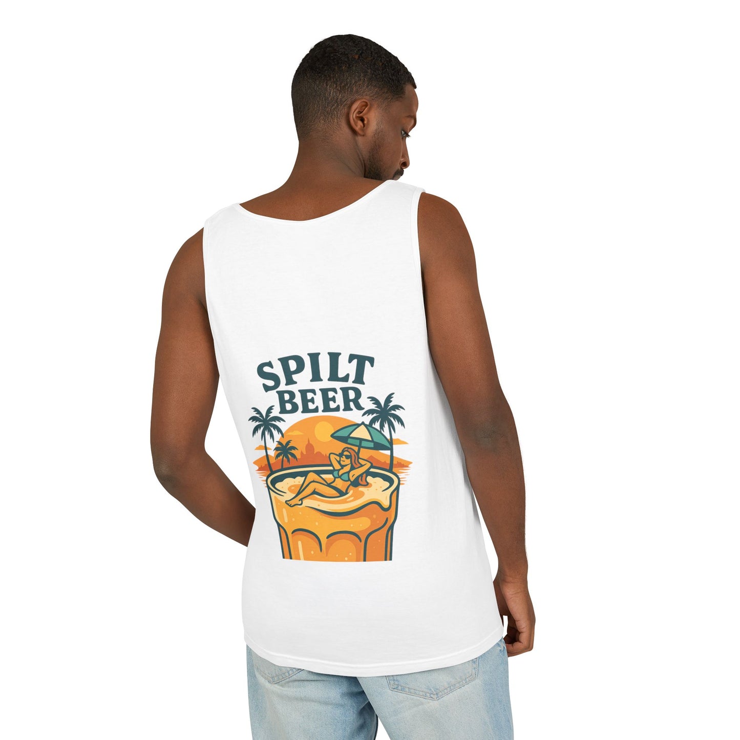 Unisex Spilt Beer Tank Top