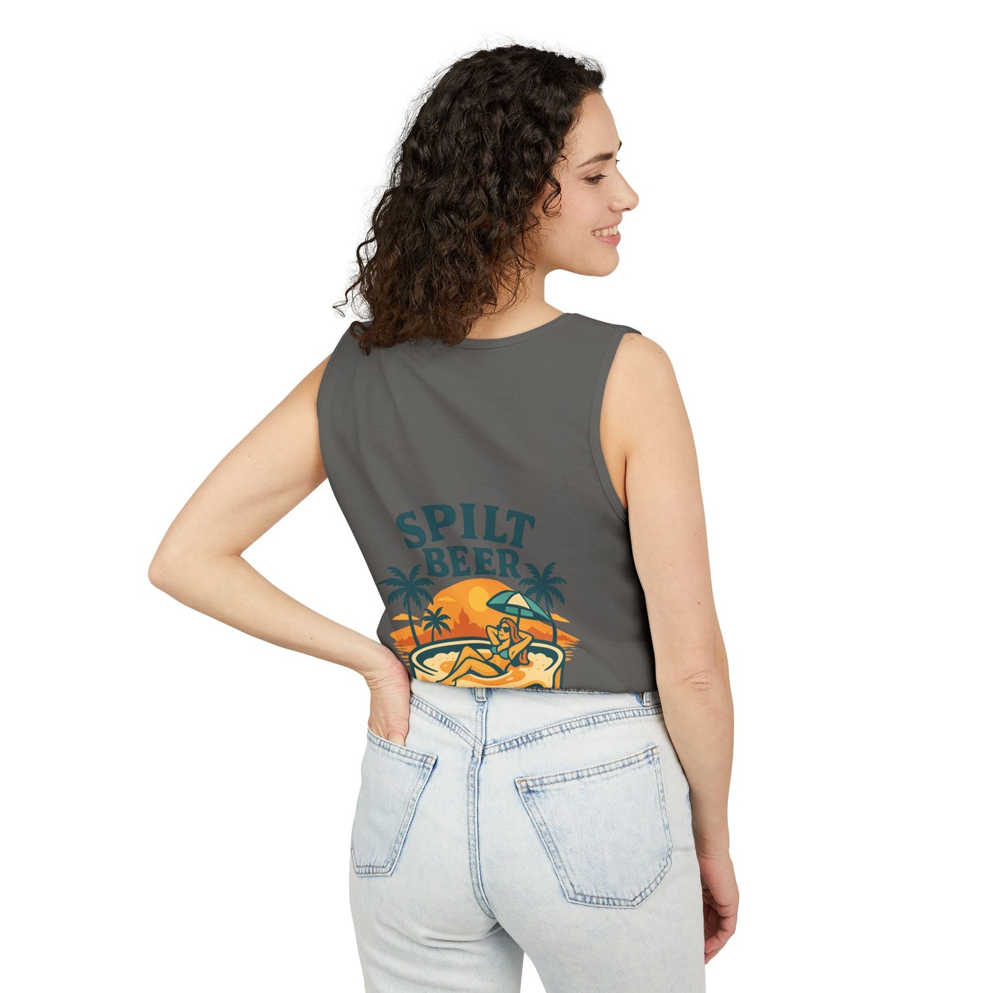 Unisex Spilt Beer Tank Top