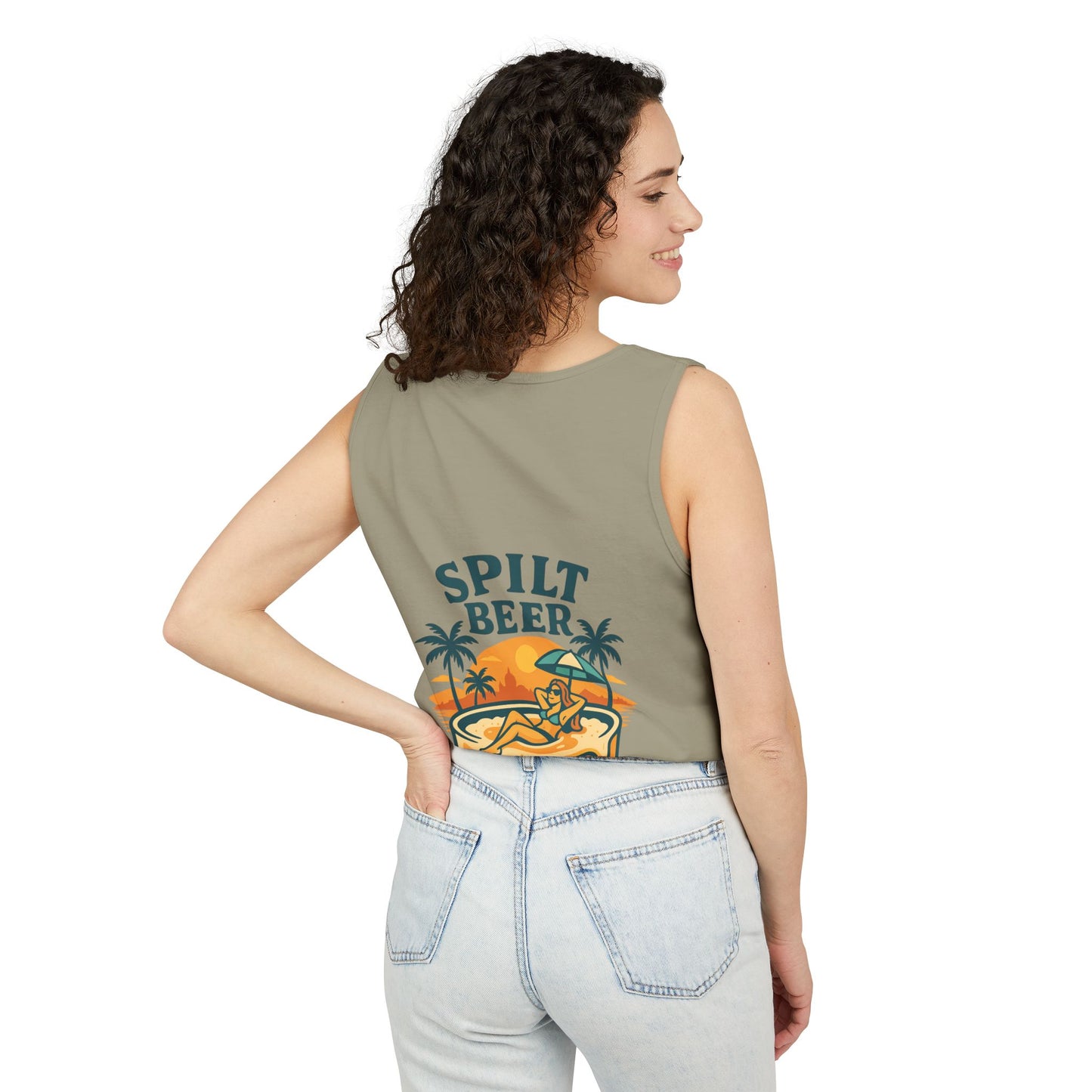 Unisex Spilt Beer Tank Top